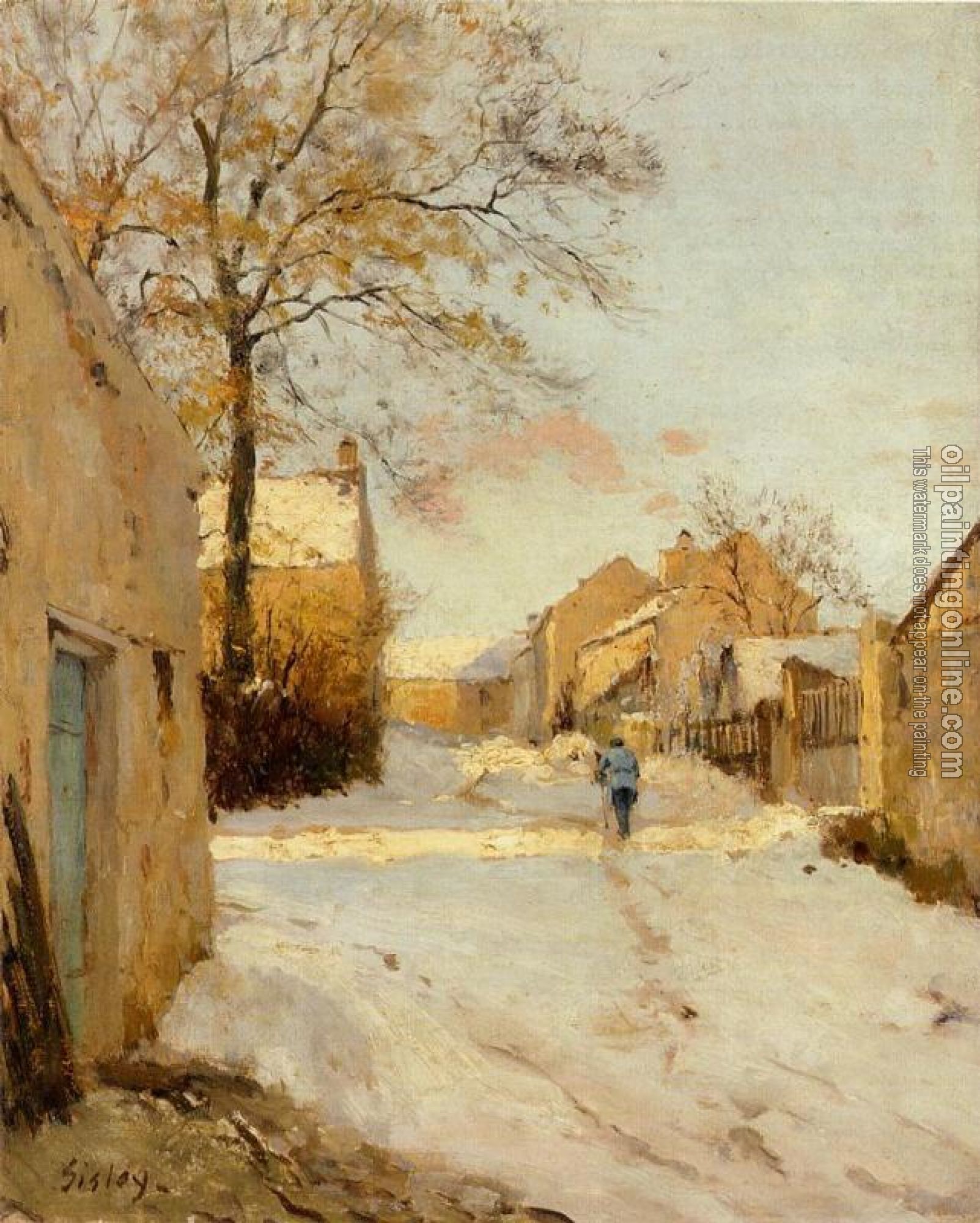 Hugh Bolton Jones - Sisley Alfred A Village Street in Winter